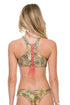 Luli Fama World On Fire Tri Color High Neck Top